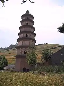 The Daqin Pagoda, built in 640.