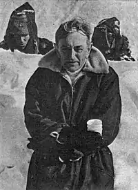 David Lean in Finland while filming Doctor Zhivago.