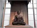 Seated Buddha, early 10th century.  Cast iron, h. 150&nbsp;cm.  National Museum of Korea.