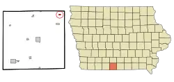Location of Le Roy, Iowa