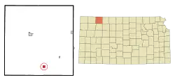 Location within Decatur County and Kansas