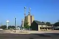Grain elevator & water tower, Carey St.