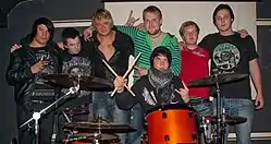 Defrage at Plovdiv, Bulgaria in 2012 from left Andre Kaldas, Aleks Ohaka, Kari "Infinity" Kärner, Argo Ollep, Andres Arens, manager Alo Puusepp, Joonas Uus