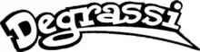 White text with black shadowing reading "Degrassi".