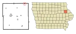 Location of Colesburg, Iowa