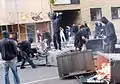Protesters getting ready to confront the police on September 24th