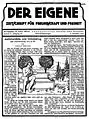 Der Eigene, vol. 7 (1919–20), no. 3 - eleven issues in this format