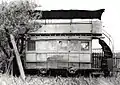 Horse tram no. 18 in 1963, as it was before being retrieved from a suburban back yard and restored