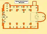 Map of the church