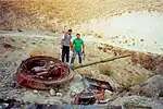 Destroyed turret of a T-62