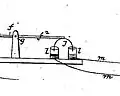 Fig. 6b. A detail of the drawing for the patent granted to Bell includes multiple liquid transmitters, which are labeled "Z".