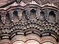 Muqarnas corbelling around the balcony of the Qutb Minar (1199–1220) in Delhi, India