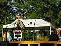Accordionist during folklore festival