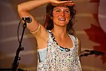 On stage at Canada Day festival Trafalgar Square London 2011