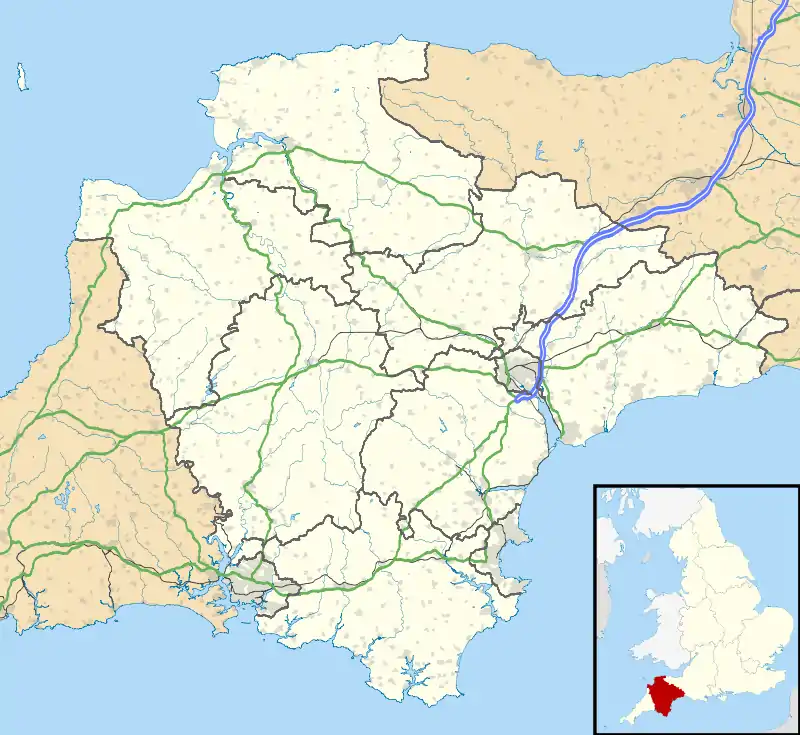 Huntsham is located in Devon