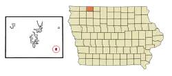 Location of Terril, Iowa