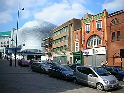 The street named Digbeth leading up to Selfridges store