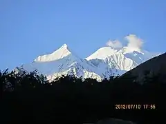 snow caped  diran peak bagrote valley gilgit