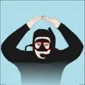 I'm OK: Forming a large circle with both hands above the head: Used at the surface as the OK hand sign can be difficult to see from a distance.