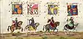 "El Triunfo del Emperador Maximiliano I", 17th century ?, the four moors became three in a printed book from Austrian area.