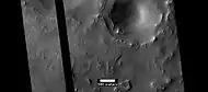 Linear ridge network, as seen by HiRISE under HiWish program. Dark line is not part of the picture.  Data was not gathered for that area.