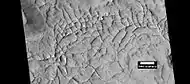 Linear ridge networks, as seen by HiRISE under HiWish program Location is Amazonis quadrangle.