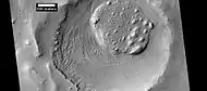 Wide view of layers, as seen by HiRISE under HiWish program