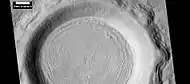 Crater floor showing concentric crater fill, as seen by HiRISE under HiWish program