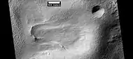Flow feature that was probably a glacier, as seen by HiRISE under HiWish program