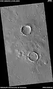 Layered mesa in crater, as seen by HiRISE under HiWish program.