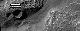Channel just west of Uzboi Vallis, as seen by HiRISE, under HiWish program
