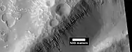 Close view of layers in crater, as seen by HiRISE under HiWish program