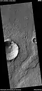 Labeled gully, as seen by HiRISE under HiWish program