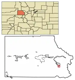 Location of Red Cliff in Eagle County, Colorado.