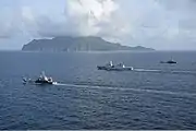 INS Saryu (P54), IN LCU 55 and IN LCU 58 approaching Barren Island