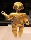 Standing figure; 1st century BCE-1st century CE; emossed gold; height: 22.9&nbsp;cm (9 in.); Metropolitan Museum of Art