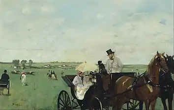 At the Races in the Countryside; by Edgar Degas; 1869; oil on canvas; 36.5 x 56&nbsp;cm; Museum of Fine Arts (Boston, USA)
