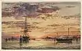 Edward William Cooke, Venice at Sunset, c. 1864