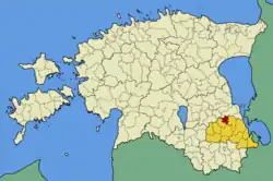 Ahja Parish within Põlva County.