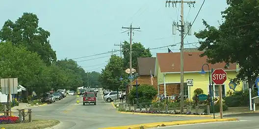Downtown Egg Harbor on Wisconsin Highway 42