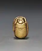 Scarab; circa 1980 BC; gold; overall: 1.1&nbsp;cm; Cleveland Museum of Art (Cleveland, Ohio, US)