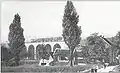 Rail bridge in Alzey in about 1900