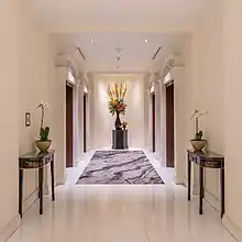 Elevator lobby at the InterContinental Hotel Singapore