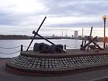 Manchester Ship Canal from Ellesmere Port Dock towards Stanlow