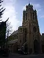 The former Emmanuel United Reformed Church building (now part of Pembroke College) on Trumpington Street.