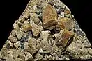 Crystals of vanadinite (var. endlichite), from Touissit, Touissit District, Oujda-Angad Province, Oriental Region, Morocco