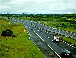 Junction of N85 with M18 - View of the M18 to North from the N85