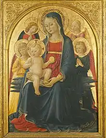 tempera on gold on panel