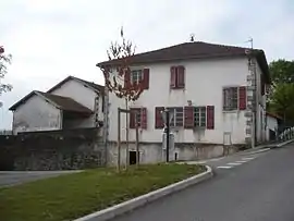 School (left) and Town Hall