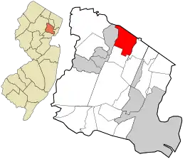 Location in Essex County and the state of New Jersey.